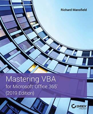 Mastering VBA for Microsoft Office 365, Mansfield 9781119579335 Free Shipping-,