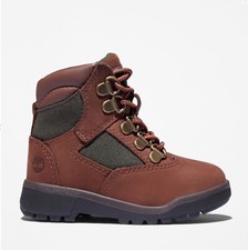 TIMBERLAND PRESCHOOL DARK BROWN GREEN 6  FIELD BOOT KIDS BOYS BEEF BROCCOLI PS