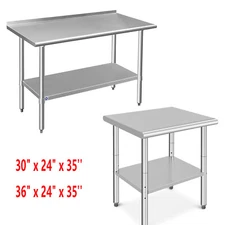 30" /36" NSF Stainless Steel Work Prep Table with Undershelf Kitchen Restaurant