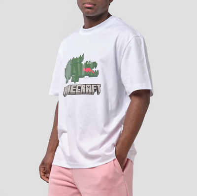 Men's Lacoste White Lacoste x Minecraft T-Shirt - M