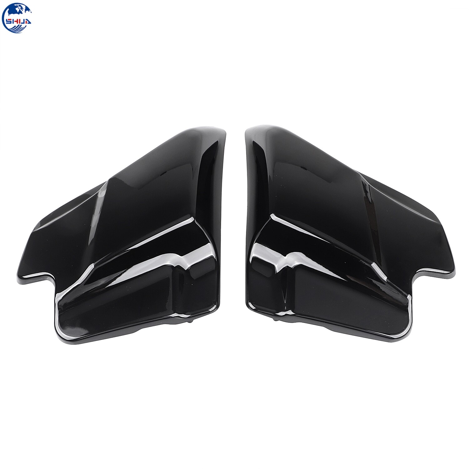 Gloss Black Side Covers Panel For Harley Electra Glide Road King Classic FLHRC