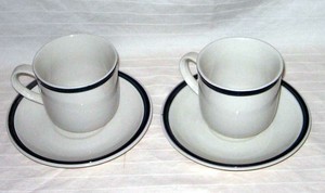 (2) Sets Tienshan Kitchen Basics Colors Cobalt Blue Green Cups