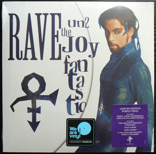 Prince - Rave Un2 The Joy Fantastic 2 x LP Purple Vinyl Album Foil Cover Record