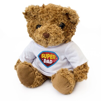 NEU - SUPER DAD - Teddybär - süß kuschelig weich entzückend - Geschenkgeschenk