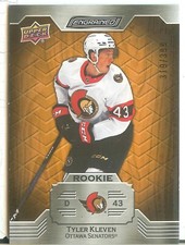 2023-24 Upper Deck Engrained TYLER KLEVEN RC Oak Parallel Serial #'d /399 #158