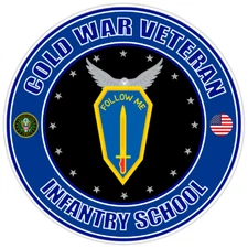 Cold War Veteran Infantry School Bumper Sticker Military Soldier Decal 5"
