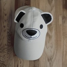 Columbus Zoo and Aquarium Bear Kids Child Baseball Cap Hat Adjustable White
