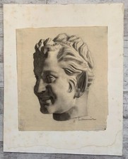 Disegno Antico Firmato IN Basso a Destra Viso Fauna O Di Satira