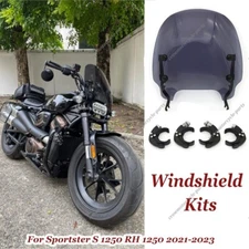 For Harley Sportster S 1250 RH1250 S 2021-2023 Dark Purple Front Windshield Kits