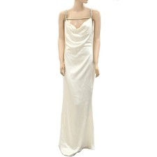 Club L London Rhinestone Long Maxi Slip Dress Embellished Cocktail S6 NEW 272397