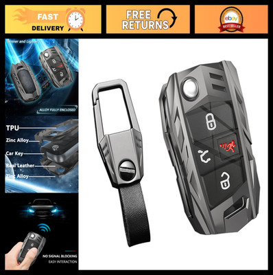 Key Fob Cover for Volkswagen, Zinc Alloy Car Key Case, Smart Remote Key Holder,