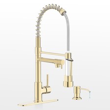 Casavilla Gold Kitchen Faucet Kitchen Faucet Soap Dispenser Kitchen Sink Faucet