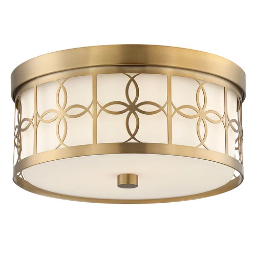 Anniversary 2-Light 14" Ceiling Light in Vibrant Gold - Picture 1 of 5
