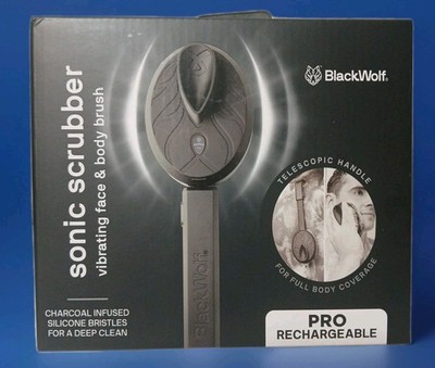 Black Wolf Body Wash & Sonic Scrubber- Vibrating Face & Body Brush 