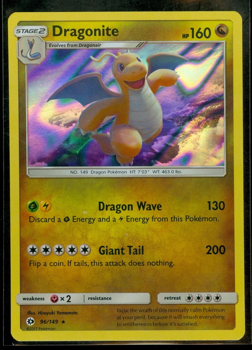 Pokemon DRAGONITE 96/149 - Sun & Moon RARE HOLO - MINT