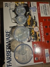 Combo de 34 recipientes redondos de plástico para alimentos/sopas de 22 y 5 oz con tapas Farberware