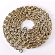 Napier 12K Gold Filled Textured Fluted Bead Chain Opera Length Necklace 60” 