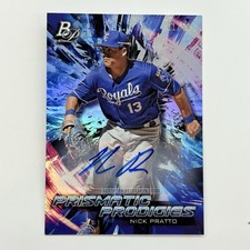 Nick Pratto 2018 Bowman Platinum Prismatic Prodigies Autographed Card NM 01/50