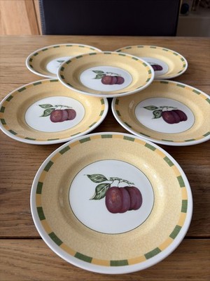   6 x Churchill Obst Muster Teller 6,5'' Tee/Brot/Beilage