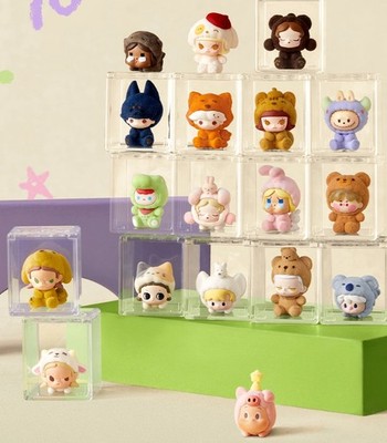 Authentic POP BEAN Furry Pajama Series Confirmed Blind Box Figure Gifts