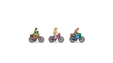 Noch Z Cyclists Color 3D Print 4 Riders, 3 Bi...