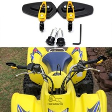 Motorcycle 7/8" 22mm Rear View Bar End Mirrors for Suzuki Quad LZ-400 LTZ-250