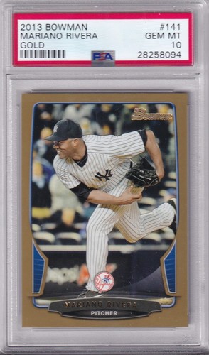 2013 Bowman Gold Mariano Rivera #141 PSA 10