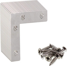 Stainless Steel L Shape Flat Corner Brace Bracket for Wood, Metal Fixing