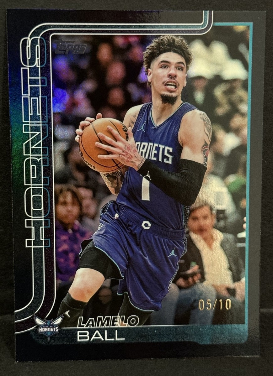 2025-26 Topps Basketball Hornets LaMelo Ball Black Rainbow Foil /10 2025-26 Topps Basketball Hornets LaMelo Ball Black Rainbow Foil /10