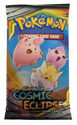 Pokémon TCG Sun & Moon Cosmic Eclipse Booster Pack Togepi Cleffa & Igglybuff Art