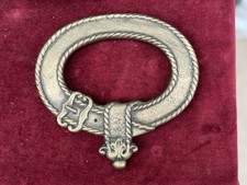 Mosiężna/brązowa tabliczka morska stemplowana BB1 na rewersie.