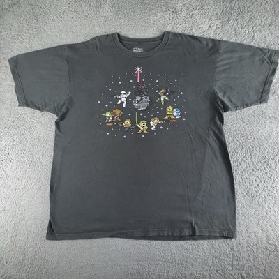 Star Wars 8 Bit Retro T Shirt Mens 2XL Gray Mega Man Themed Tee