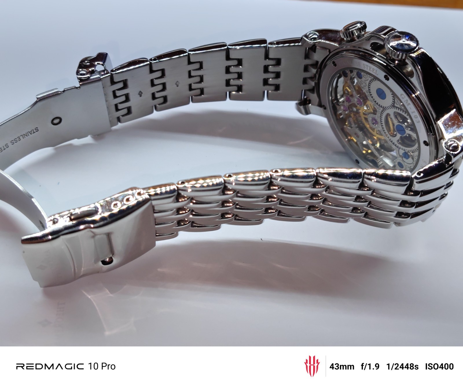 Theorema Skeleton Automatic Mechanical Watch Silv… - image 6