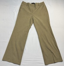 Talbots Pants Women Sz 6 Petite Beige Tan Straight Leg Dress Career Trousers