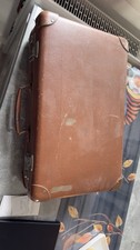 Oldtimer Koffer 1950er braun Hartschale  mit Schloss f&uuml;r alte Autos deko