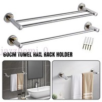 40/50/60cm Single Double Towel Rail Rack Holder Wall Mounted Bathroom Kitchen UK