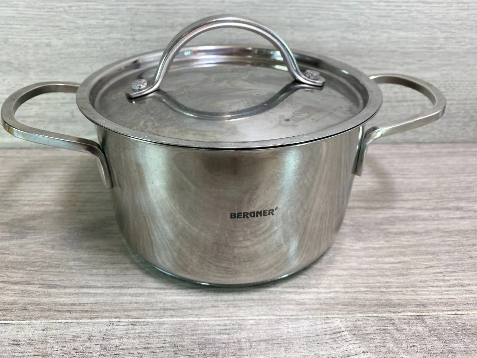 Bergner Stainless Steel Cook & Serve Casserole Pan/Biryani Pot 18cm