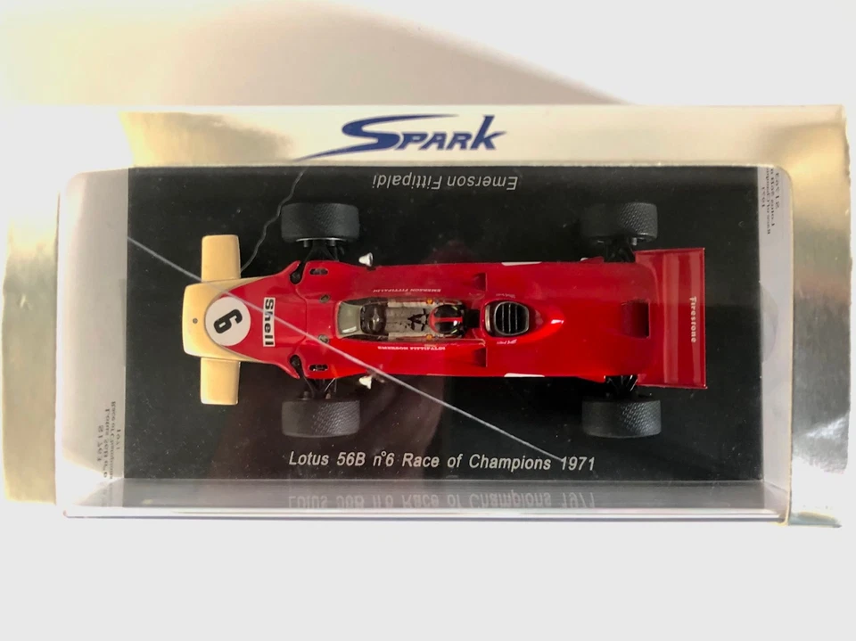 F1 1/43 Spark S1763 Lotus 56B N°6 E.Fittipaldi Race Of Champions 1971, Used - Immagine 2 di 4