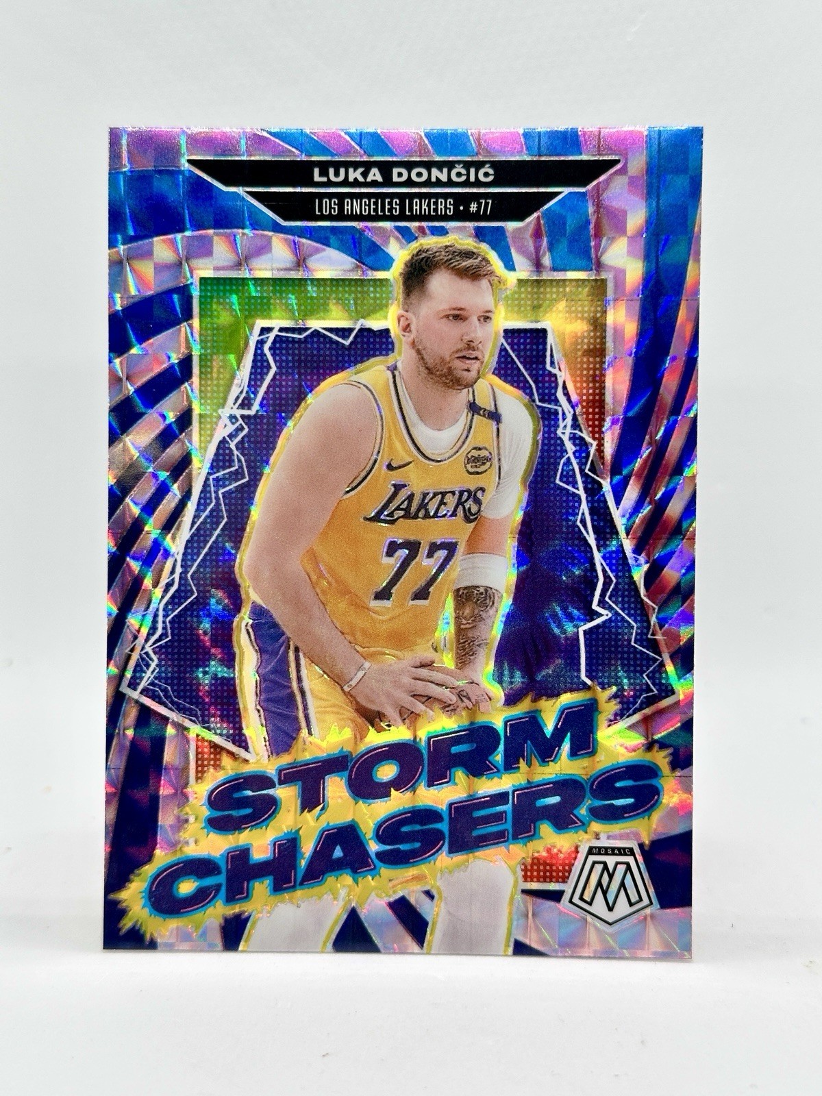 Luka Doncic 2024-25 Panini Mosaic Storm Chasers Mosaic Prizm #7 MINT CONDITION!