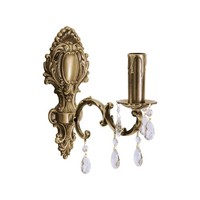Wandlampe Messing Kristall H: 29 Cm E14 Massiv In Bronze Wandleuchte Flur Innen