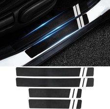 Car Door Sill Protector, Scratch Resistant Door Sill Bumper A-White-4pcs
