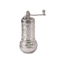 Coffee and Pepper Grinder with Adjustable Handle Silver Color