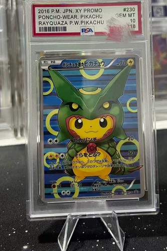 PSA 10 Pokemon Poncho-Wearing Pikachu Rayquaza JP Promo 230/XY-P  **REPLICA**