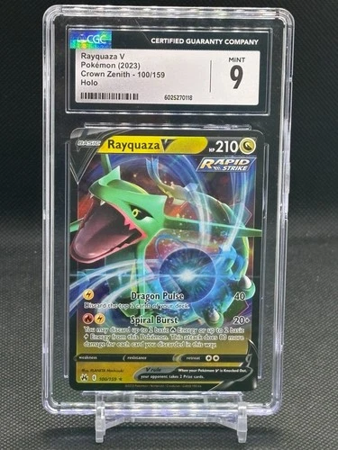2023 Crown Zenith - English Rayquaza V Holo 100/159 CGC 9