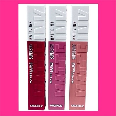 3 X Maybelline Super Stay Matte Ink Lip Color: Pioneer, Seductress & Lover NEW
