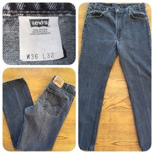 Levi  s 517 Orange Tab Jeans Halloween 36x32 Black Cool Fade Made In USA 90  s EUC