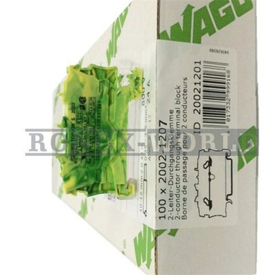 100PCS   2.5MM 2Way GROUND TERMINAL BLOCKS 2002-1207 Brand new *ll