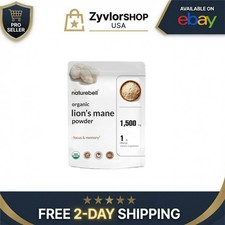 Organic Lion's Mane Powder 1,500mg - NatureBell 1 lb