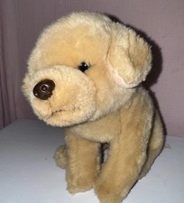 Toys R Us 11 Inch ellow Lab Plush Puppy Dog Stuffed Animal Cute Smirk Face