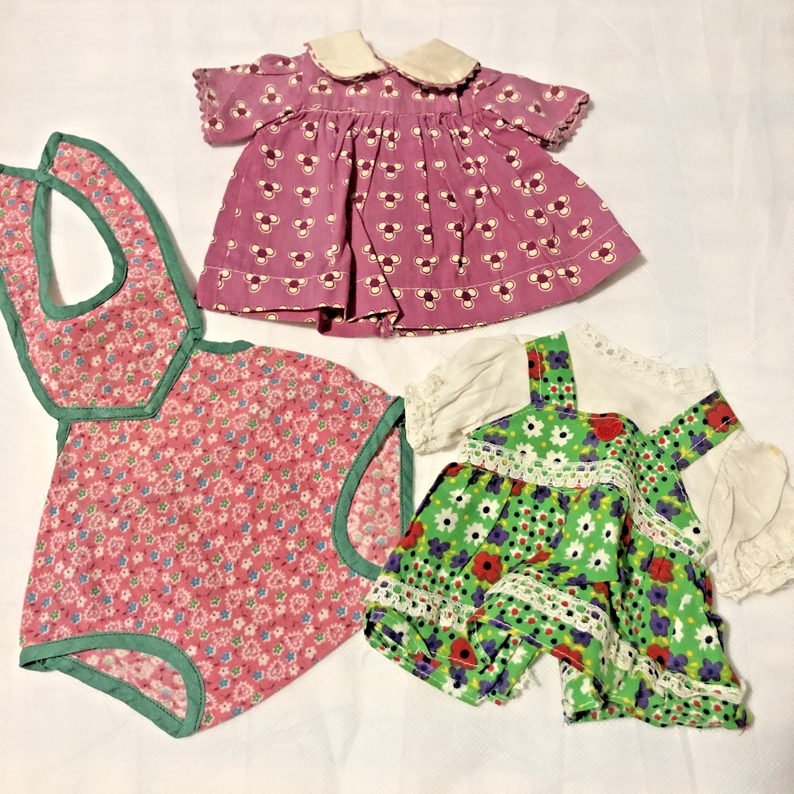 Vintage Doll Dress Lot of 3
